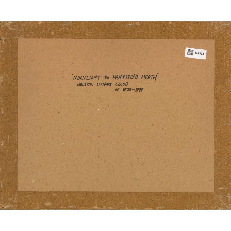 Walter Stuart Lloyd (1845-1959) - Acuarela de 1879, Luz de luna en Hampstead Heath en venta 2