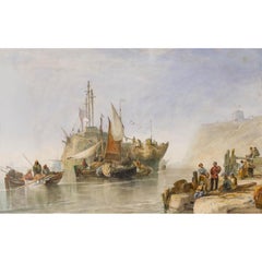 John Francis Salmon (1808-1886) - Framed 1867 Watercolour, Fort Pitt, Chatham