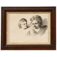 Joseph Dorffmeister (1764-1806) - Pen and Ink Drawing, Putti Head Studies