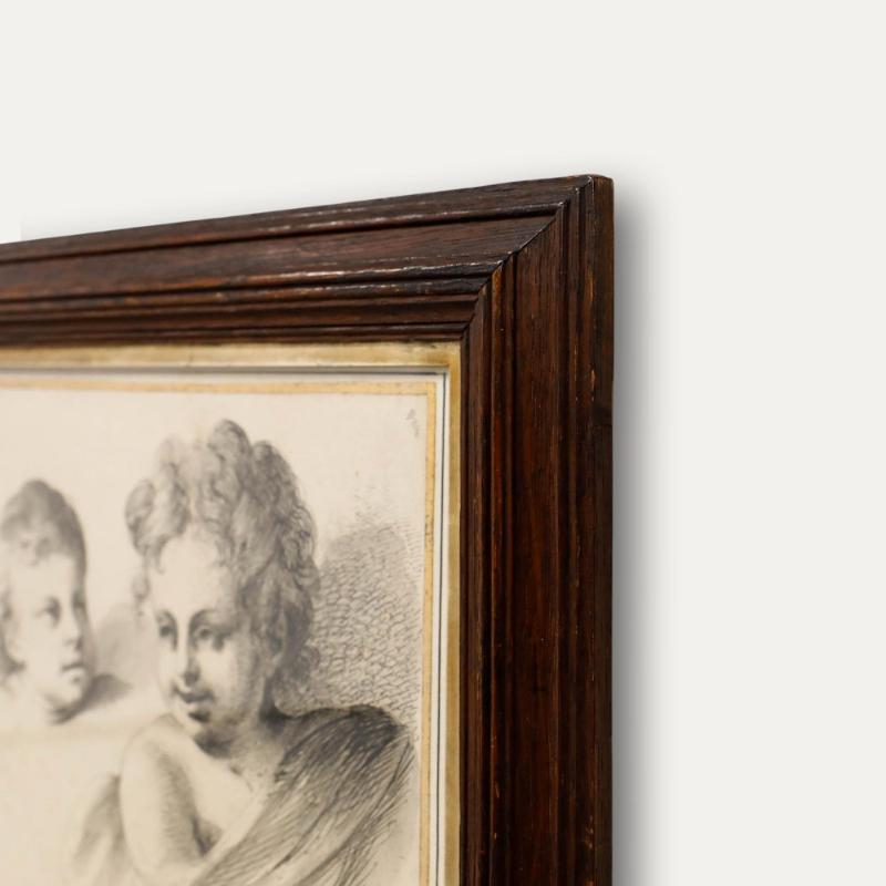 Joseph Dorffmeister (1764-1806) - Disegno a penna e inchiostro, Studi di teste di putti in vendita 1