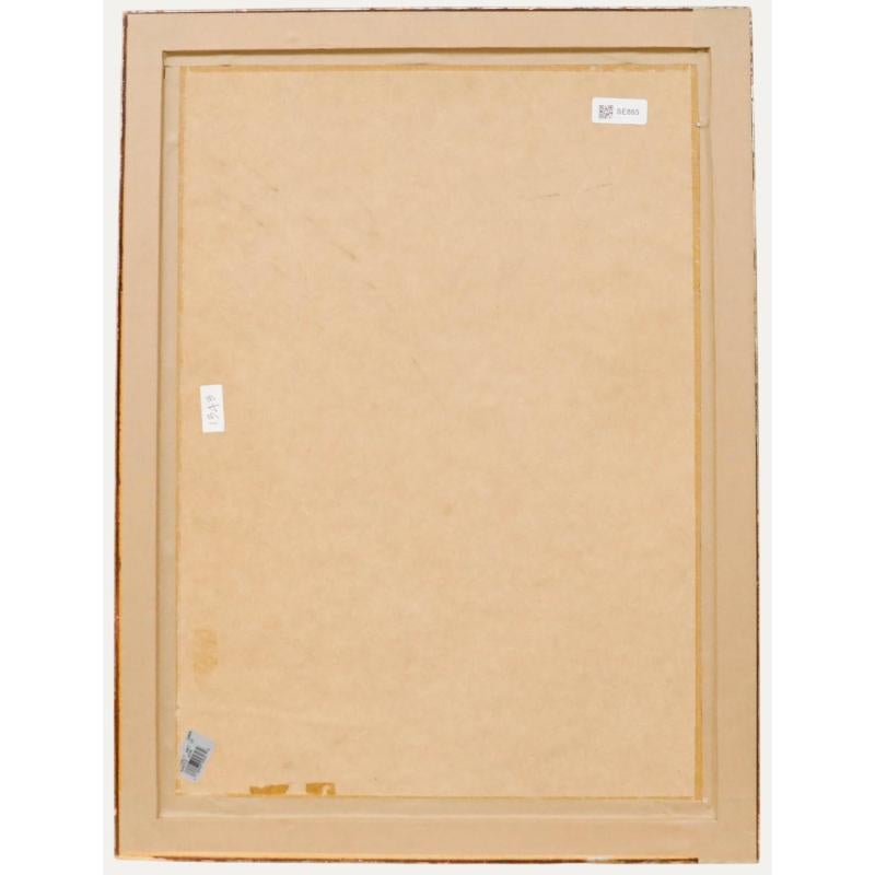 P & A. Clapholt - 1962 Pastel, visage dans une lumière chaude - Beige Portrait par Unknown