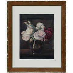Margaret Worsley - Framed Early 20th Century Watercolour, Still life with Roses Margaret Worsley - Framed Early 20th Century Watercolour, Still life with Roses