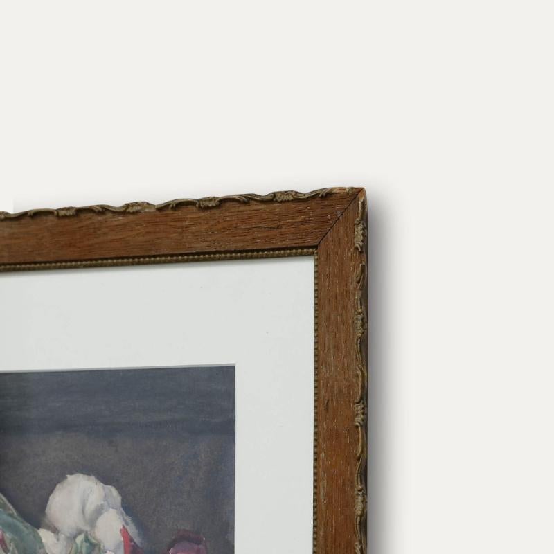 Margaret Worsley - Acquerello dei primi del Novecento incorniciato, Natura morta con rose in vendita 1