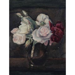 Margaret Worsley - Framed Early 20th Century Watercolour, Still life with Roses