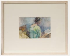 Simon Goldberg (1913-1985) - Framed 20th Century Watercolour, Bedtime Reading