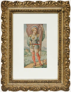 Joseph Besnard (1834-1905) - Framed Late 19th Century Watercolour, The Soldier