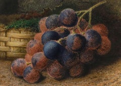 T. Strudwick - Framed Late 19th Century Watercolour, Still Life of Grapes