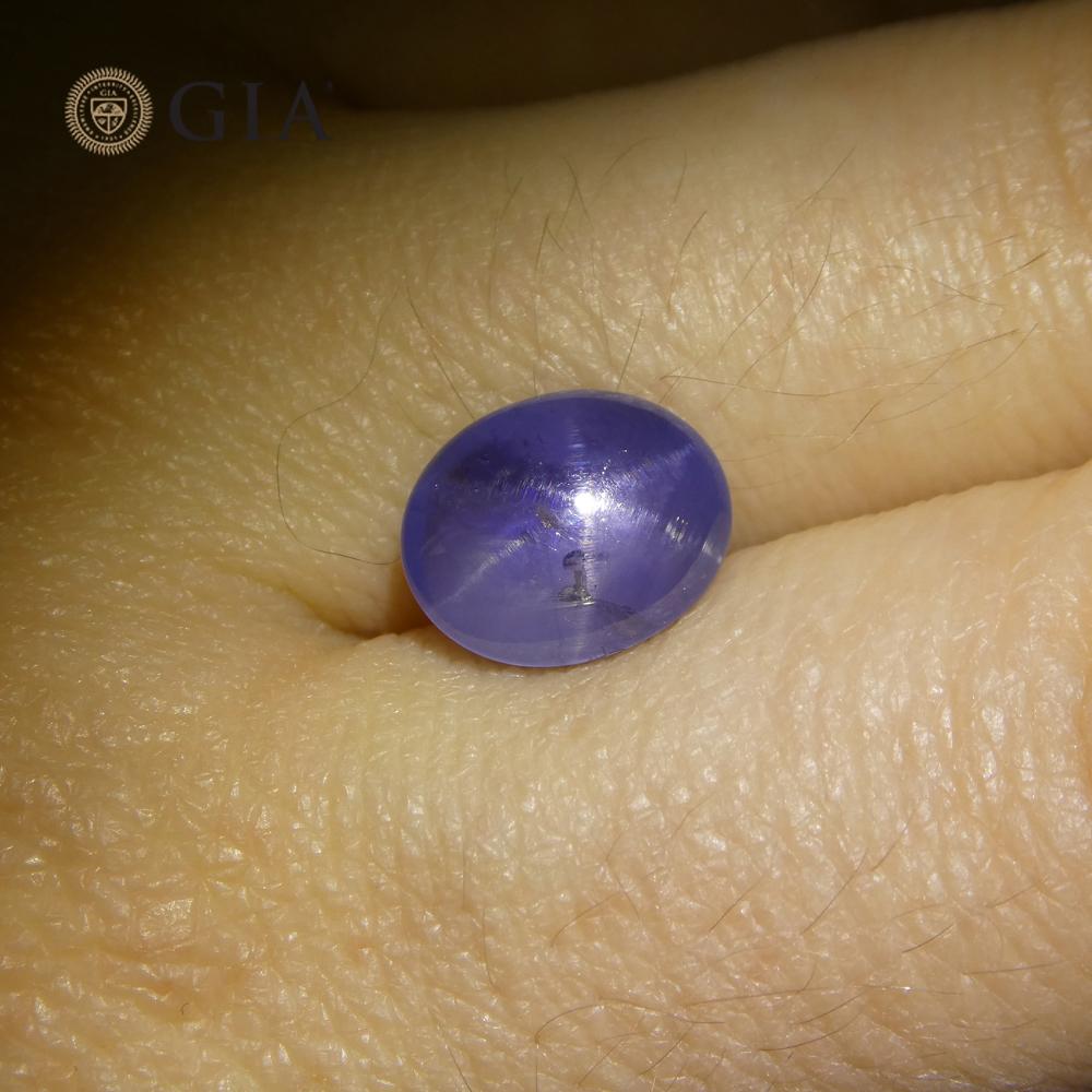 Men's 4.75ct Oval Cabochon Blue Star Sapphire GIA Certified Sri Lanka For Sale