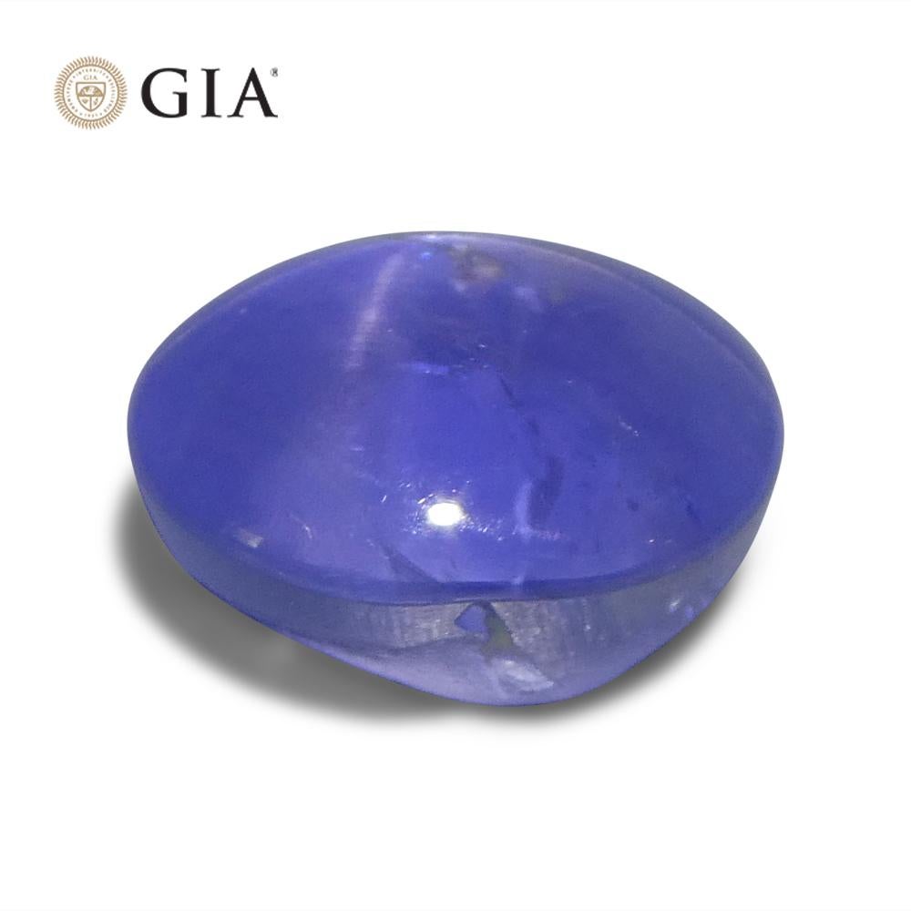4.75ct Oval Cabochon Blue Star Sapphire GIA Certified Sri Lanka For Sale 2