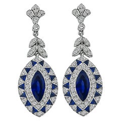 Ohrringe mit 4,75 Karat Saphir und 1,70 Karat Diamant