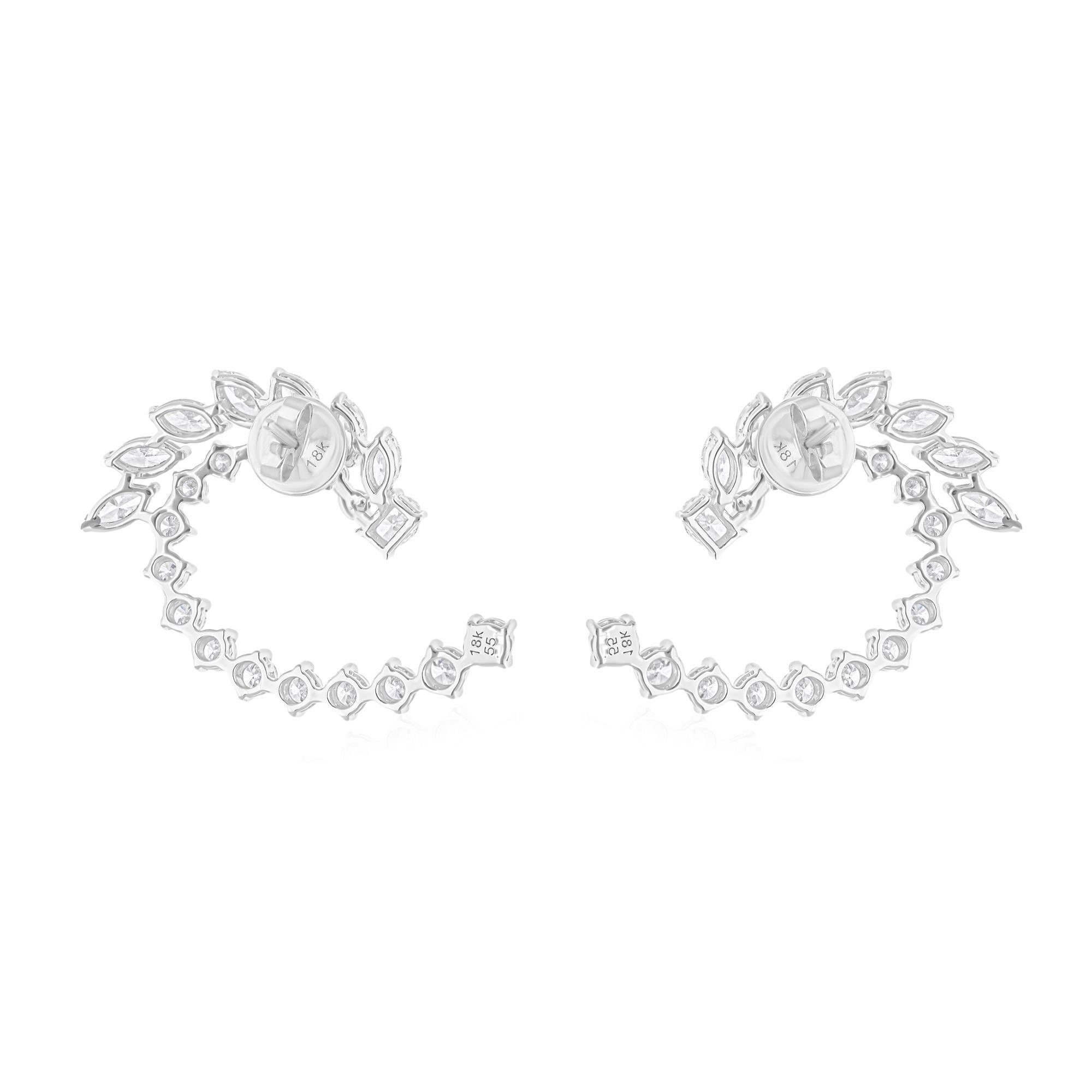 Cast from 14-karat gold, these exquisite earrings are handset with 4.76 carats of sparkling diamonds.

FOLLOW SPECTRUM JEWELS storefront to view the latest collection & exclusive pieces. Spectrum Jewels is proudly rated as a Top Seller on 1stdibs