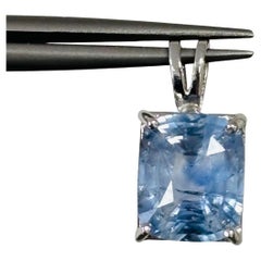 4,76 Karat Cushion Form natürlichen blauen Saphir-Anhänger