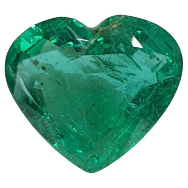 4.76 Carat Emerald, Heart Shape, Zambia For Sale