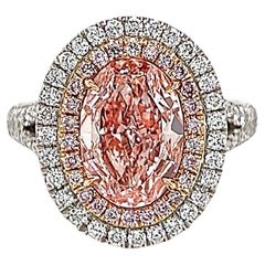 4.76 Carat Fancy Pink Diamond Ladies Engagement Ring GIA 