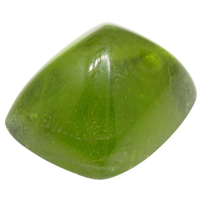 47.7 Karat Cushion Zuckerhut Cabochon Gelbgrüner Peridot GIA zertifiziert
