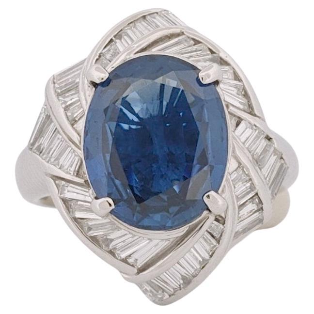 4,77 Karat Saphir Cocktail Ring in PT900