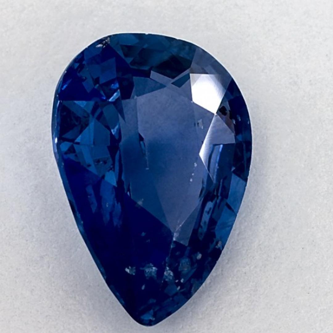 4.77 carati di zaffiro blu a forma di pera sciolto in vendita 2