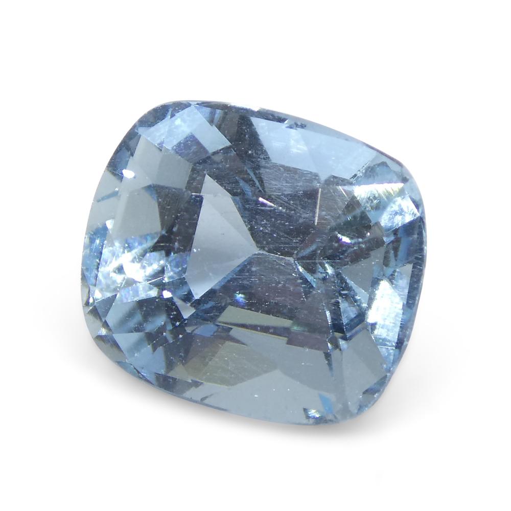 4.77ct Cushion Blue Aquamarine from Brazil For Sale 6