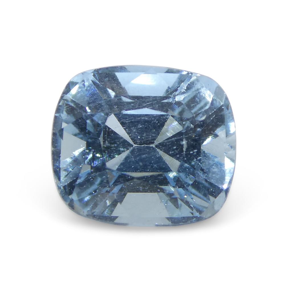 4.77ct Cushion Blue Aquamarine from Brazil For Sale 1