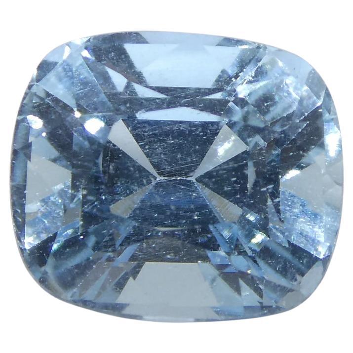 4.77ct Cushion Blue Aquamarine from Brazil For Sale