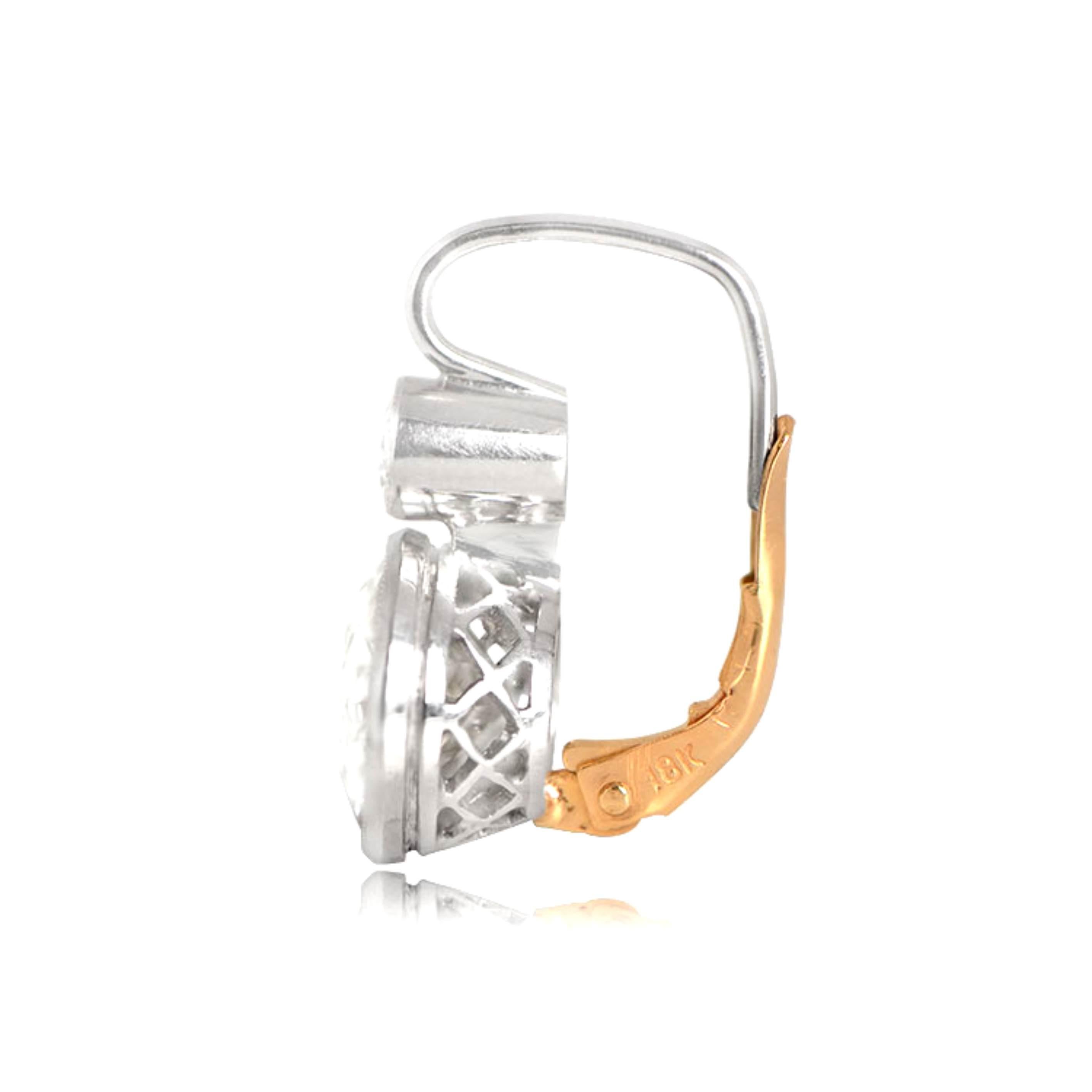4,77 Karat Diamant-Ohrringe mit alteuropäischem Schliff, VS1-VS2 Reinheit, Platin  (Alteuropäischer Schliff) im Angebot