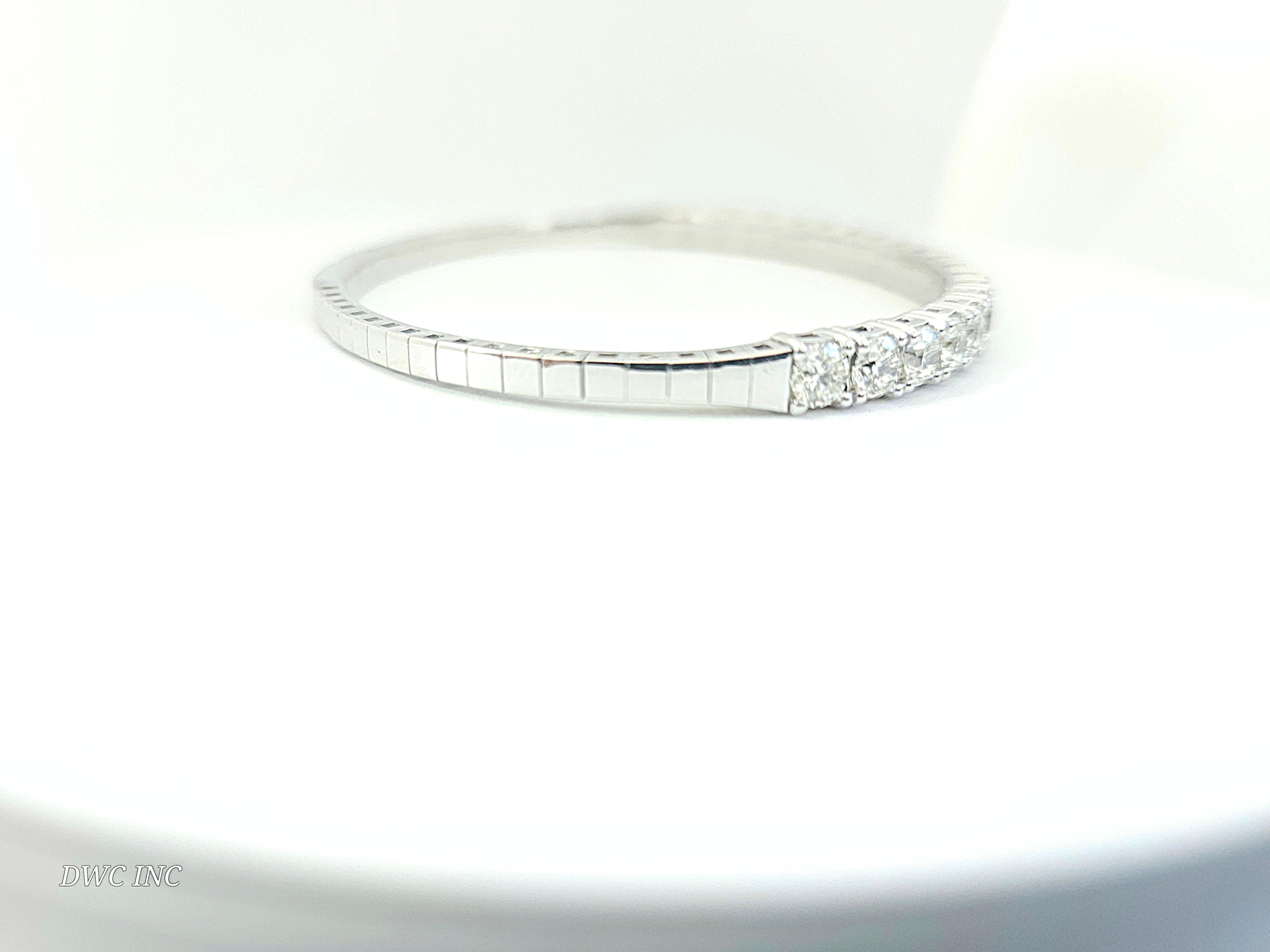 4.78 Carat Natural diamonds Mini Bangle bracelet round-brilliant cut  14k white gold. 
7 inch. 20pcs Average H-VS1  4.5 mm wide. Very Shiny 12.88 grams.

*Free shipping within U.S*