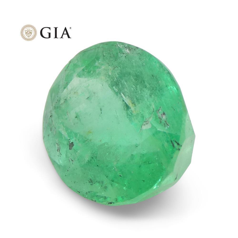4.78ct Oval Green Emerald GIA Certified Colombia For Sale 8