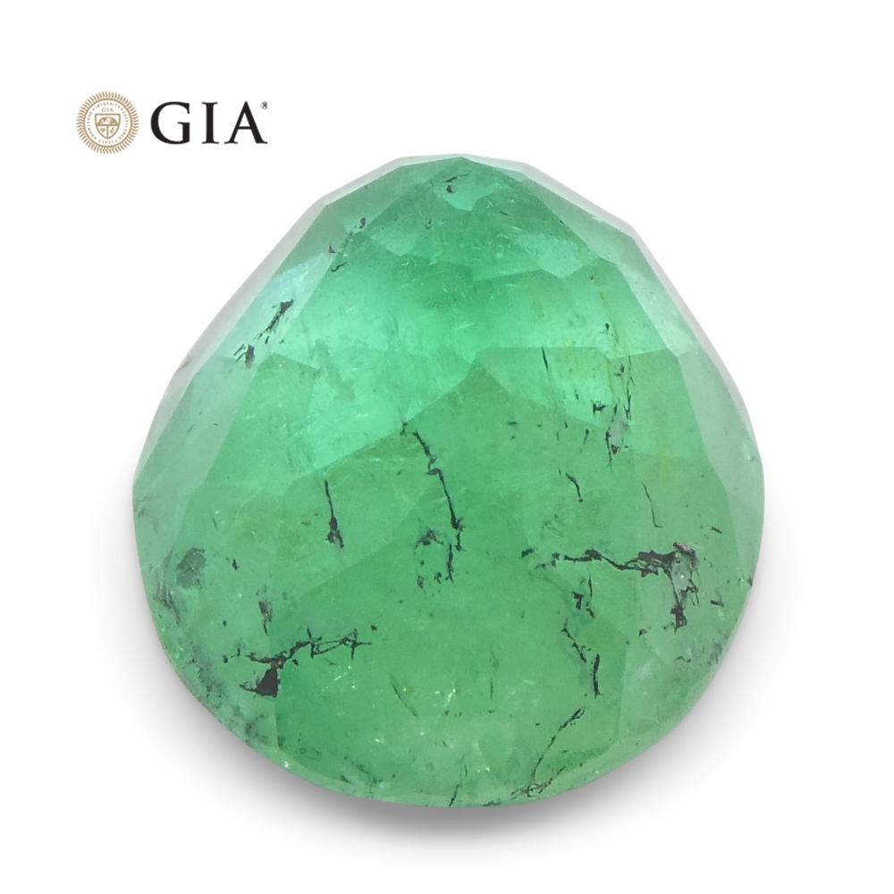 4.78ct Oval Green Emerald GIA Certified Colombia In New Condition For Sale In Toronto, Ontario