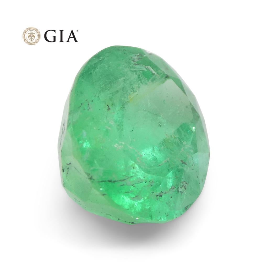 4.78ct Oval Green Emerald GIA Certified Colombia For Sale 1