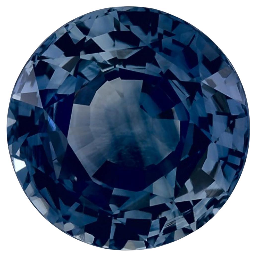 4.79 Ct Blue Sapphire Round Loose Gemstone