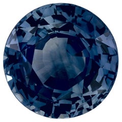4.79 Karat Blauer runder Saphir, loser Edelstein
