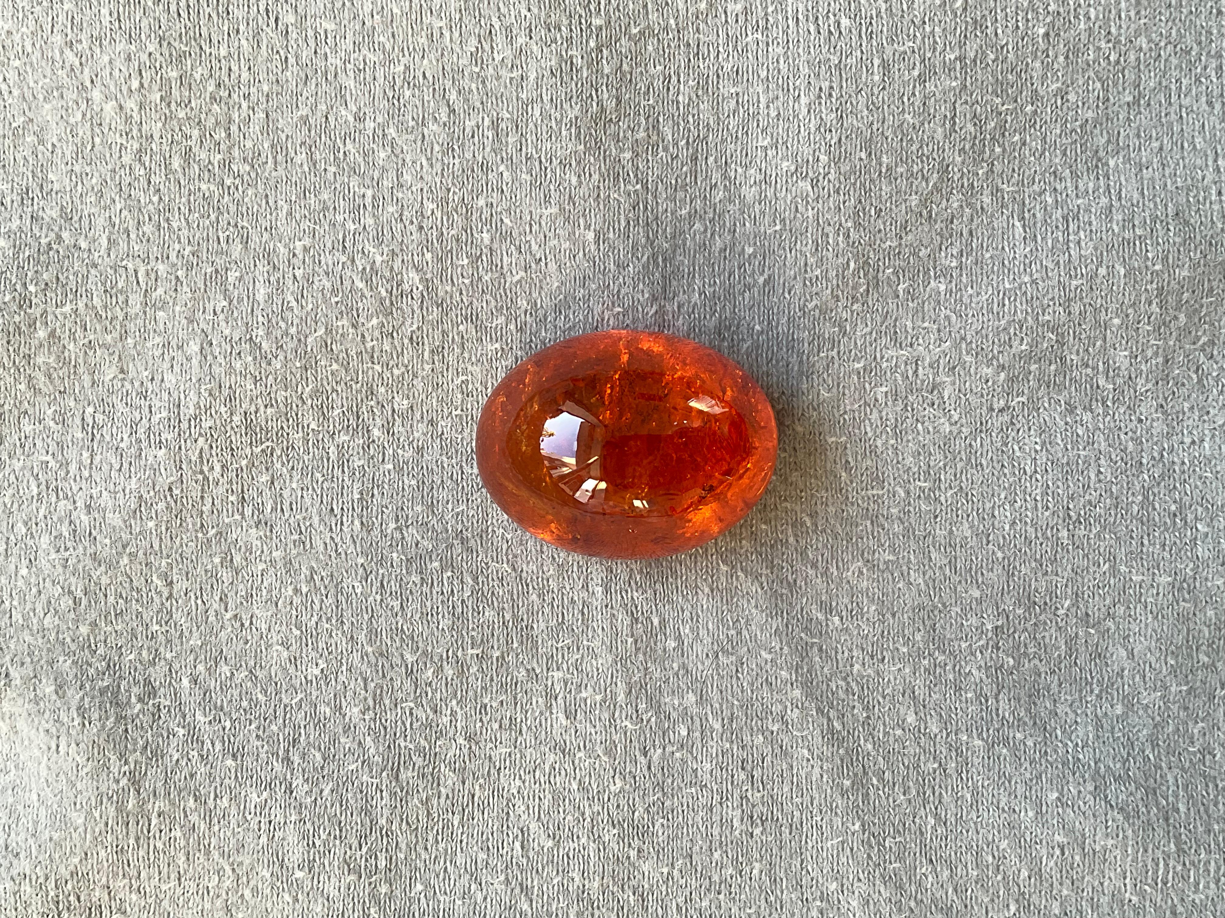 Art Déco 47,99 carati di granato Fanta Spessartite Cabochon di qualità superiore Nature in vendita