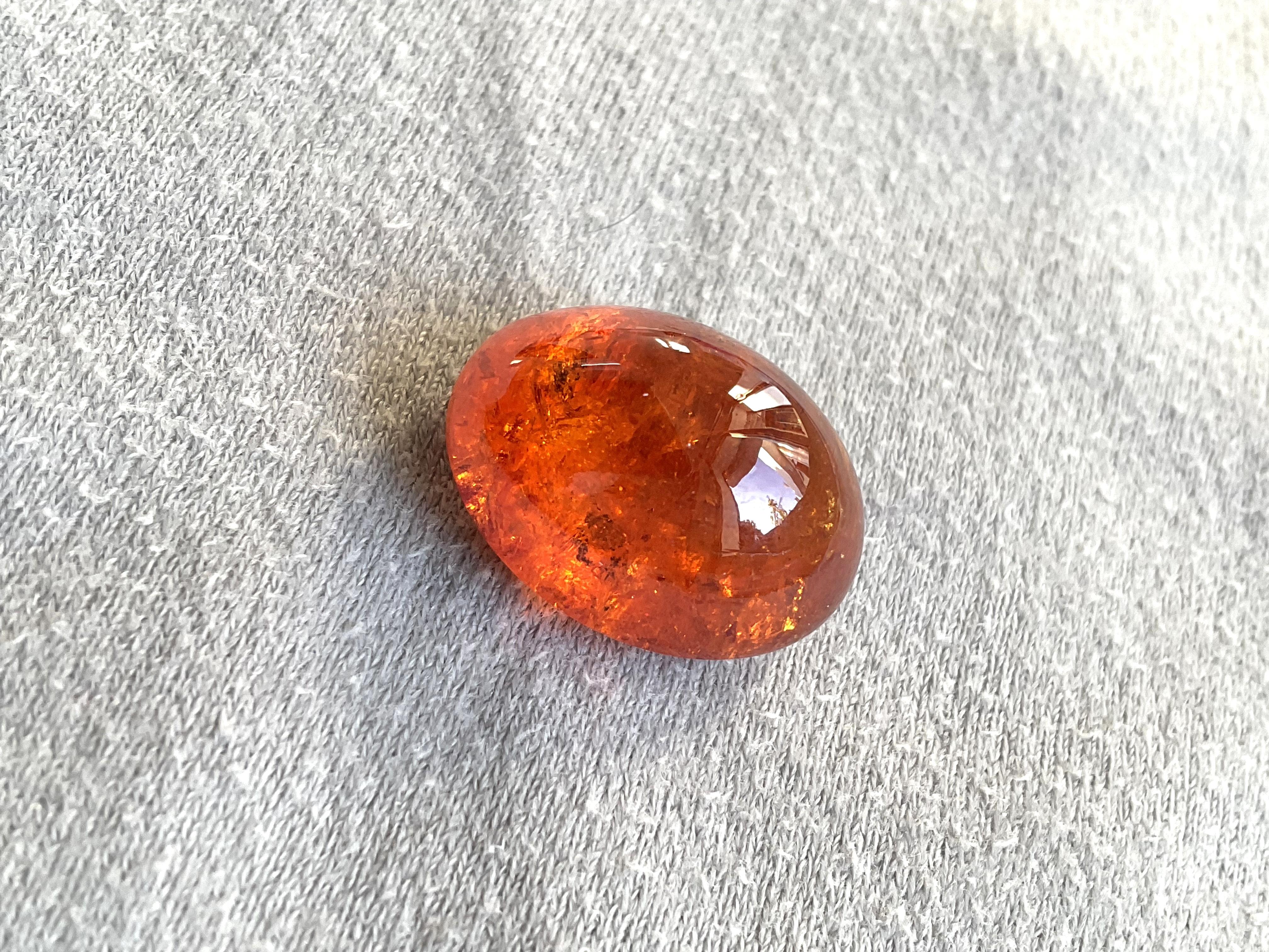 47,99 carati di granato Fanta Spessartite Cabochon di qualità superiore Nature In condizioni Nuovo in vendita a Jaipur, RJ