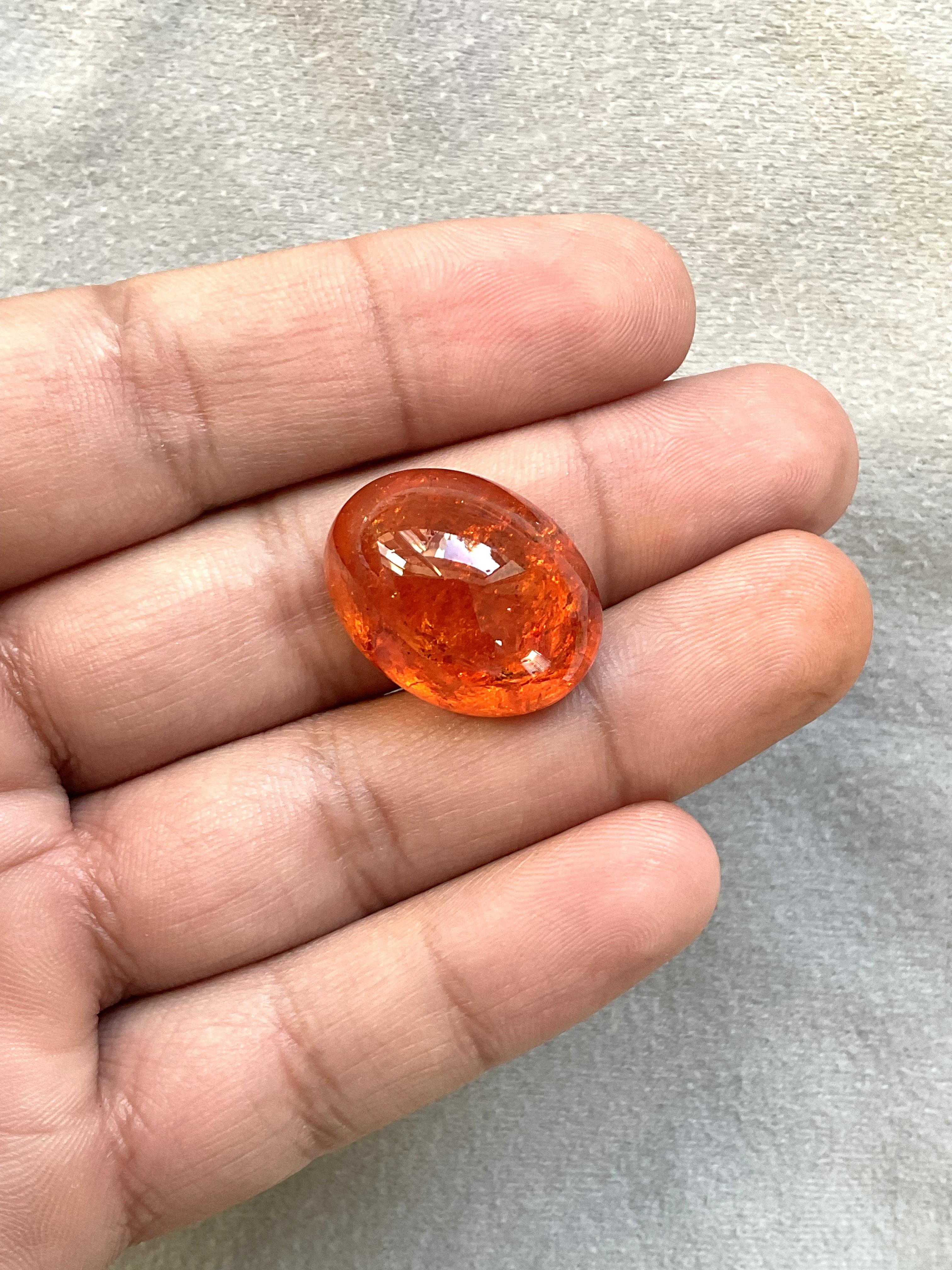 da uomo o donna 47,99 carati di granato Fanta Spessartite Cabochon di qualità superiore Nature in vendita