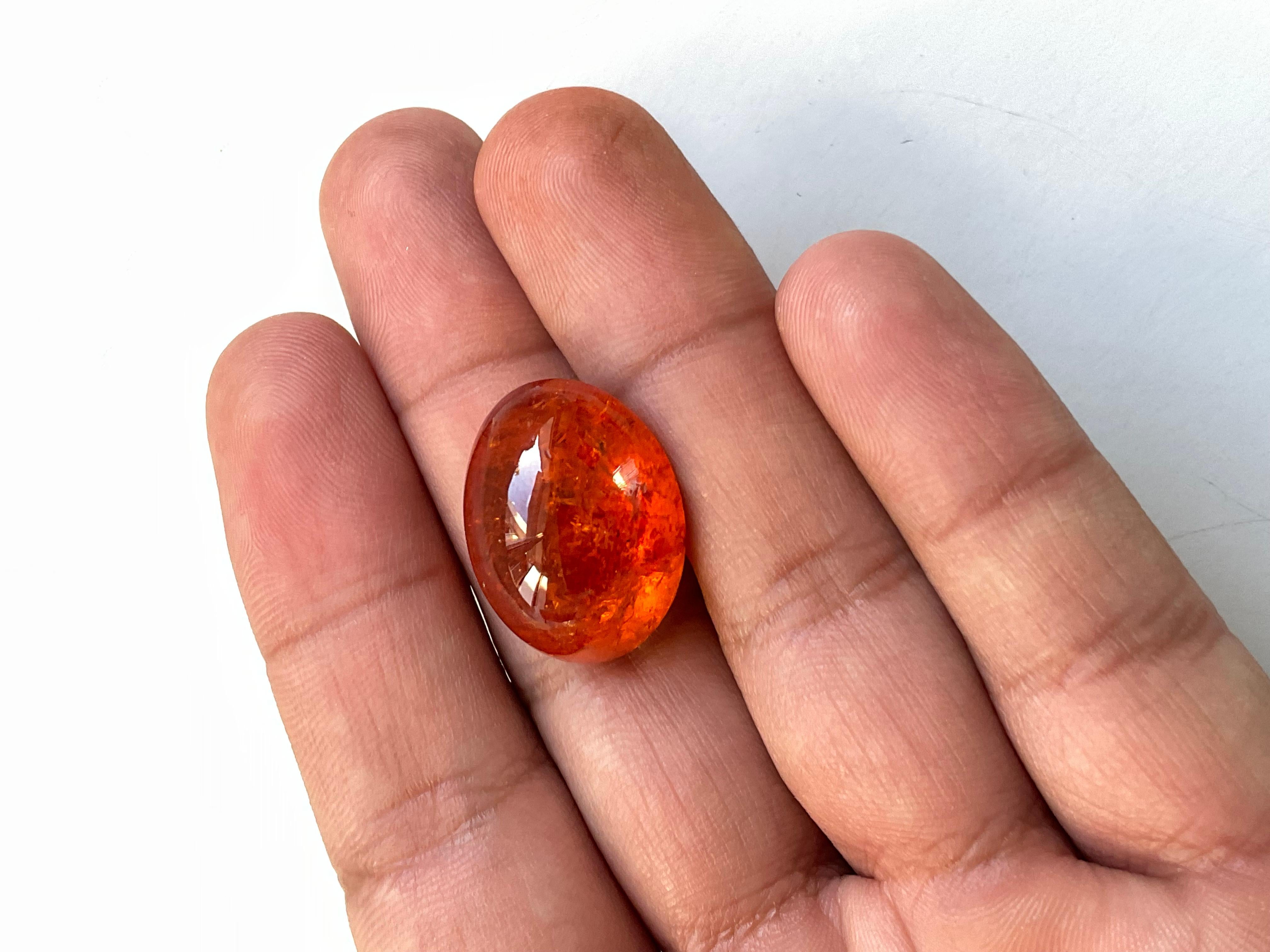 47,99 carati di granato Fanta Spessartite Cabochon di qualità superiore Nature in vendita 1