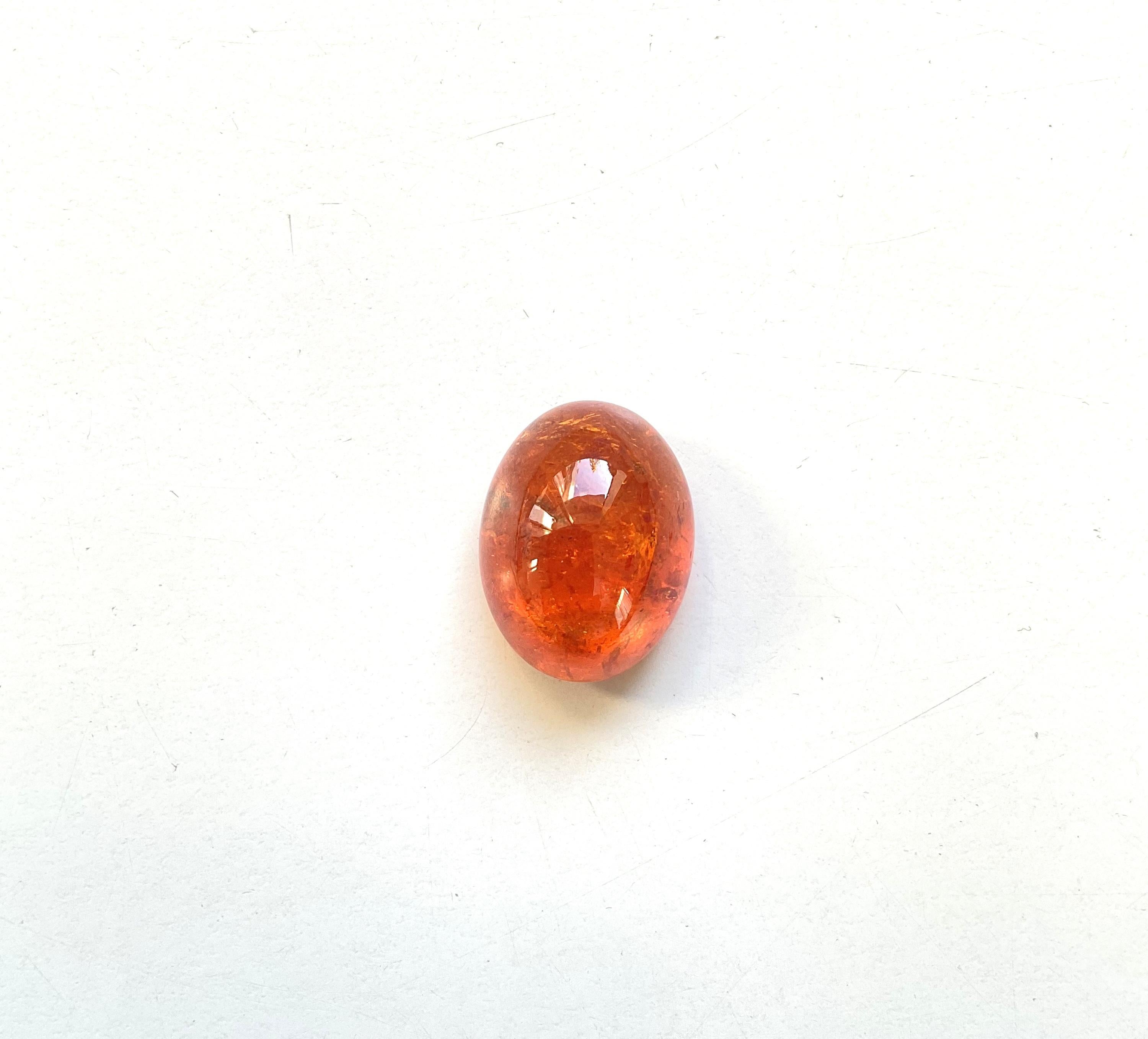 47,99 carati di granato Fanta Spessartite Cabochon di qualità superiore Nature in vendita 2
