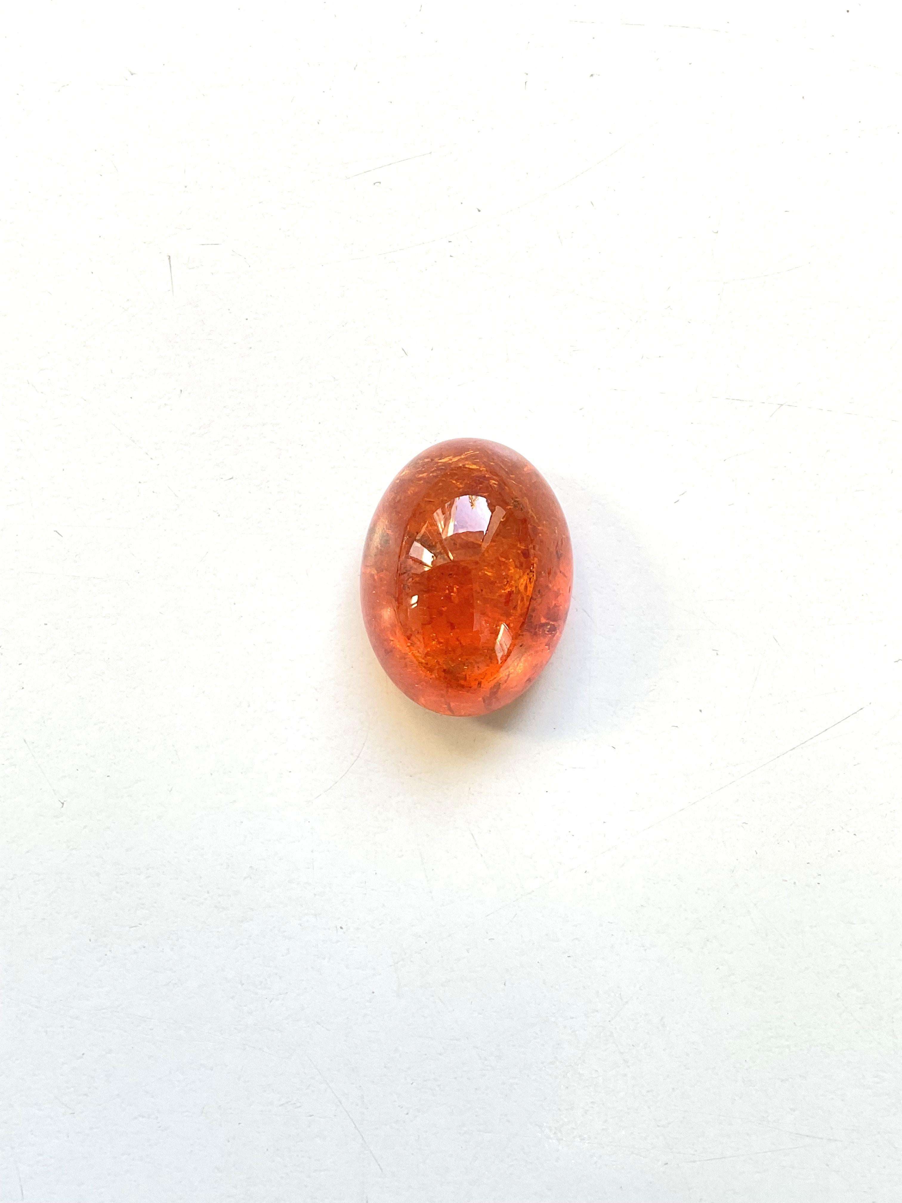 47,99 carati di granato Fanta Spessartite Cabochon di qualità superiore Nature in vendita 3