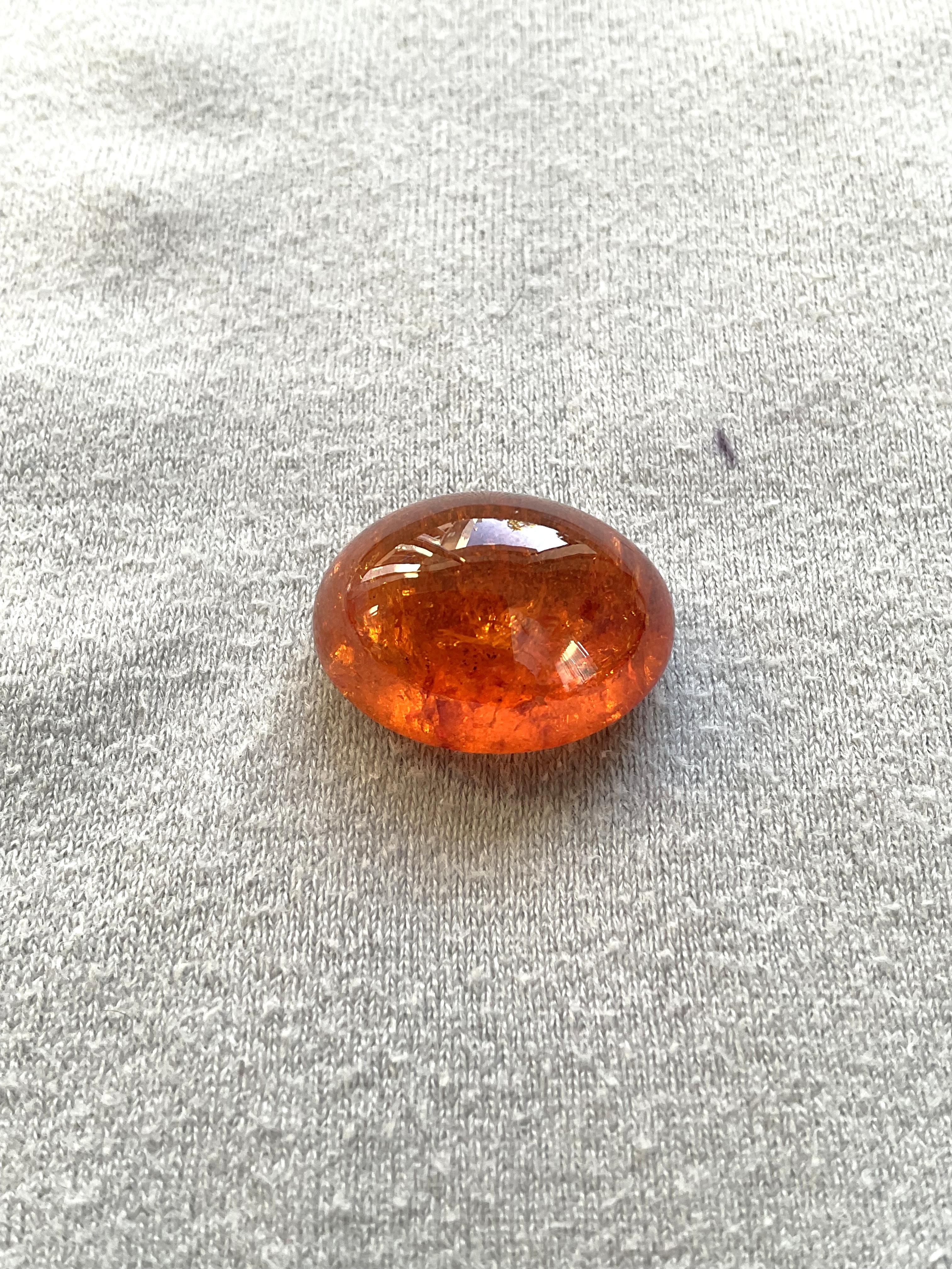 47,99 carati di granato Fanta Spessartite Cabochon di qualità superiore Nature in vendita 4