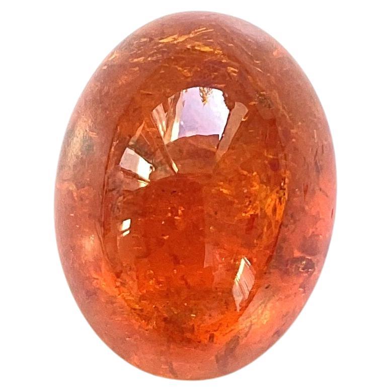 47.99 Carat Fanta Spessartite Garnet Cabochon Plain Top Quality Natural Gemstone