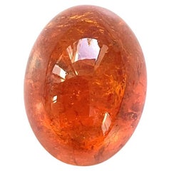 47.99 Carat Fanta Spessartite Garnet Cabochon Plain Top Quality Natural Gemstone