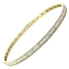 4.79CT Diamond 14K Gold Eternity Bangle Bracelet