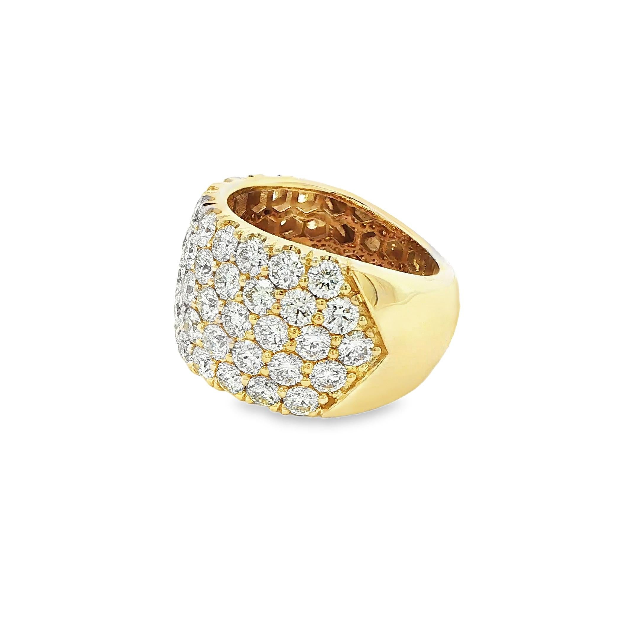 4,79ct.  Bandeau en or jaune 14K avec diamants pavés Neuf - En vente à San Francisco, CA