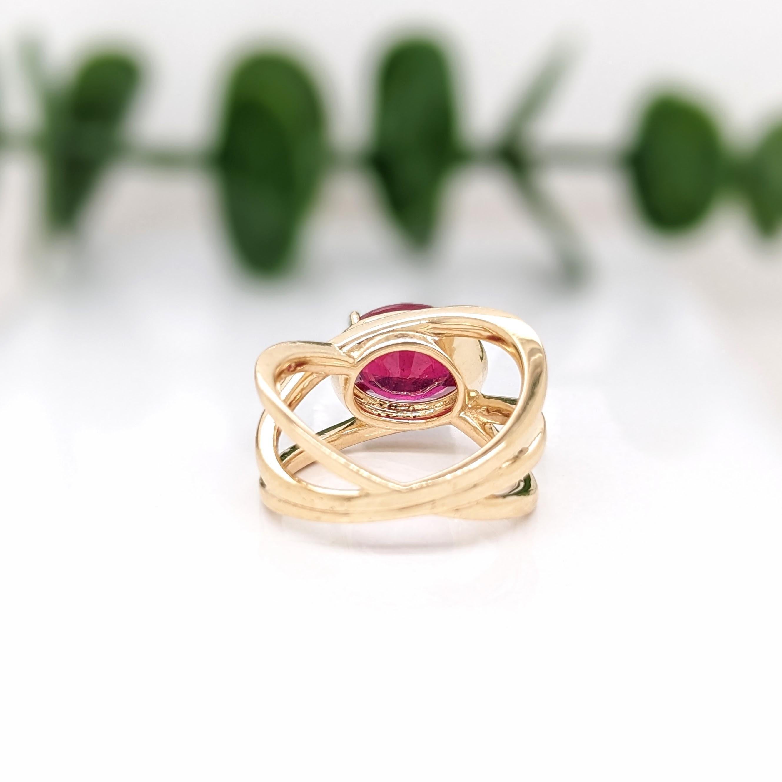 Bague solitaire en or jaune 14 carats avec rubis rouge de 4,7 carats  Bague ovale 11,5 x 8,2 mm Neuf à Columbus, OH