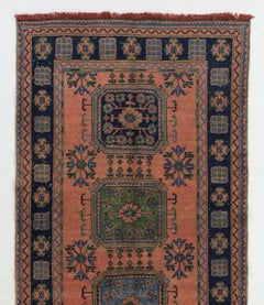 4.7x11 Ft Vintage Turkish Runner Rug, One of a kind Handmade Hallway Carpet