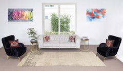 4.7x11.5 Ft Mid-Century Handmade Oushak Runner Rug, Sun Faded Corridor Carpet