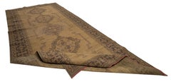 4.7x11.5 Ft Vintage Handmade Anatolian Oushak Runner Rug for Hallway Decor