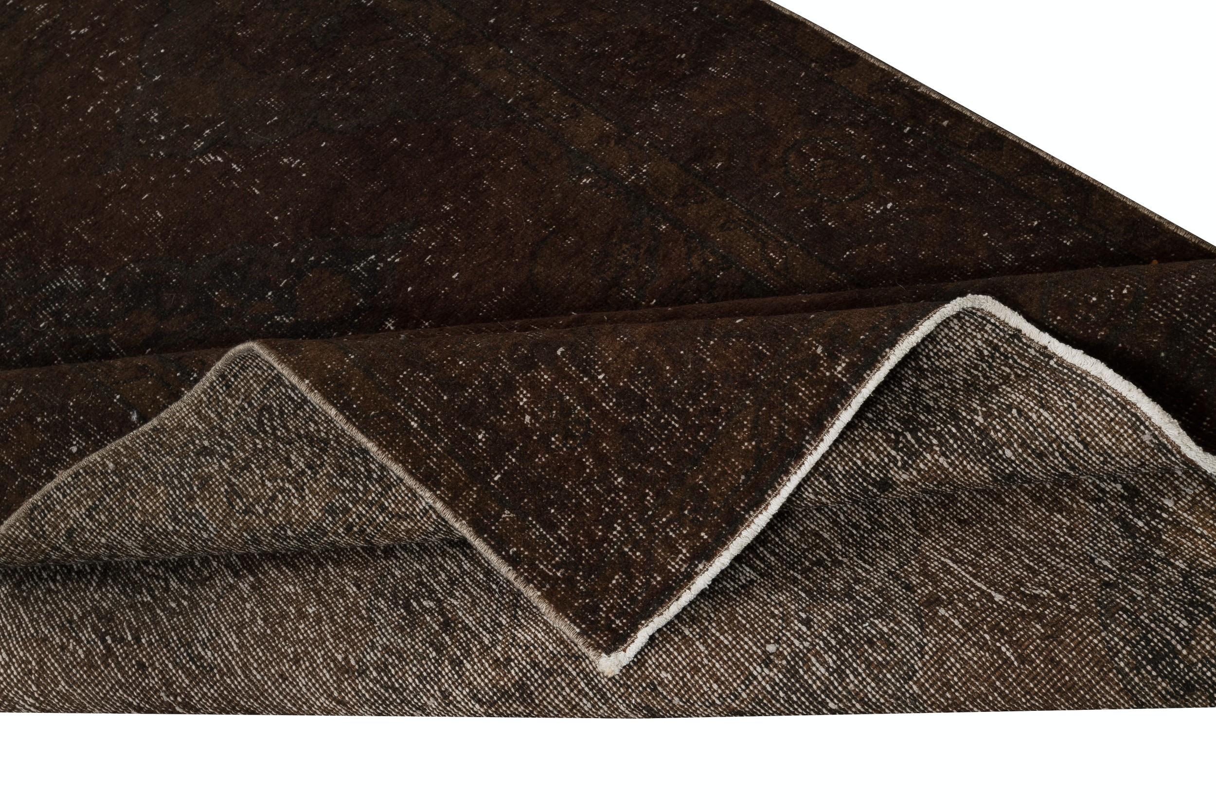 Moderno Runner per corridoi 4.7x12 Ft fatto a mano. Tappeto da cucina. Tappeto Corridoio marrone. Tappeto per scale in vendita
