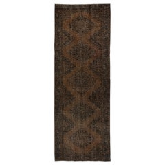 Runner per corridoio marrone 4,7x13 Ft. Tappeto da cucina. Tappeto Corridoio fatto a mano. Tappeto per scale