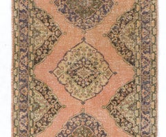 4.7x13.2 Ft Traditional Hand Knotted Runner Rug. Unique Vintage Corridor Carpet