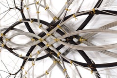 47"x24" Metal Wall Sculpture in Stainless and Bronze #684